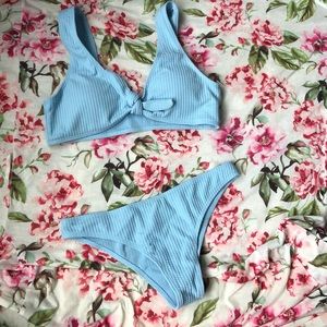 NWT Shein baby blue bikini set, M